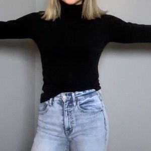 Black Long Sleeve Turtle Neck